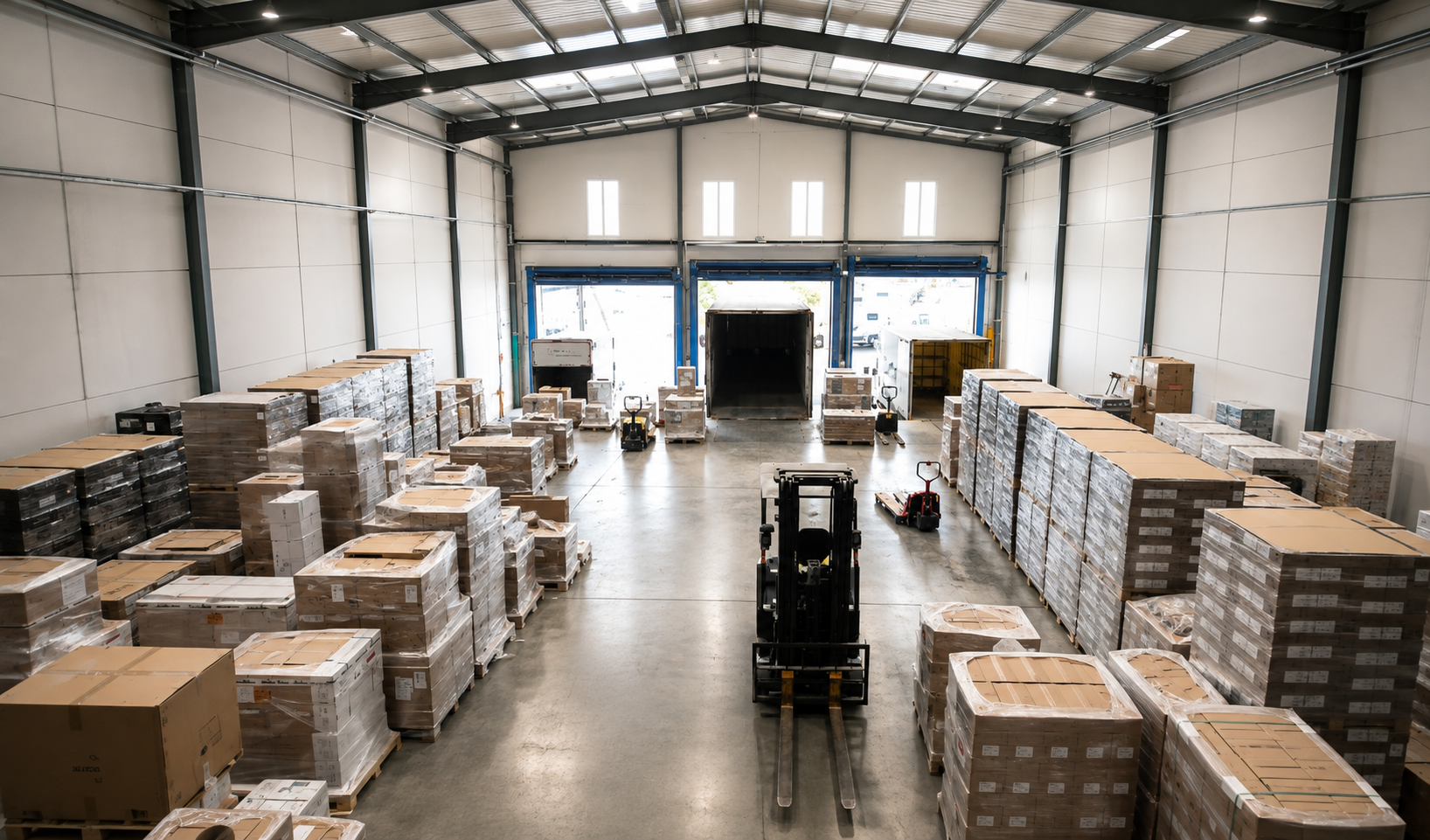 Interior de almacén logístico